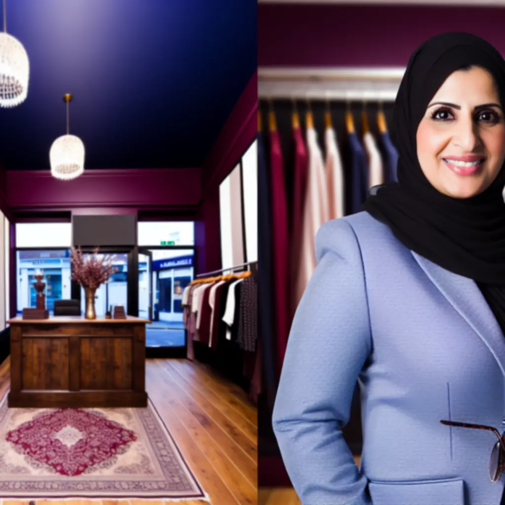 Business owner smiling in a modern commercial space
