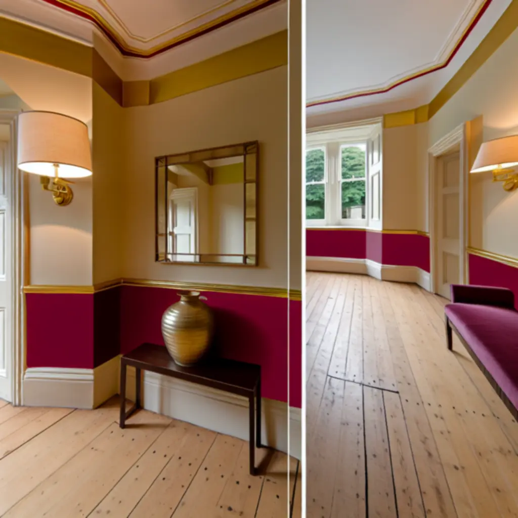 Light-filled period property interior with elegant British styling
