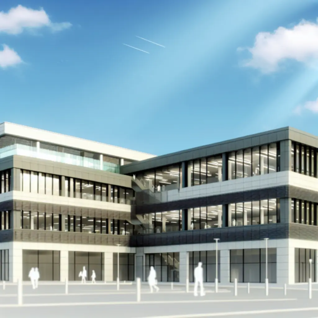 Modern UK commercial buildings representing office and retail property sectors