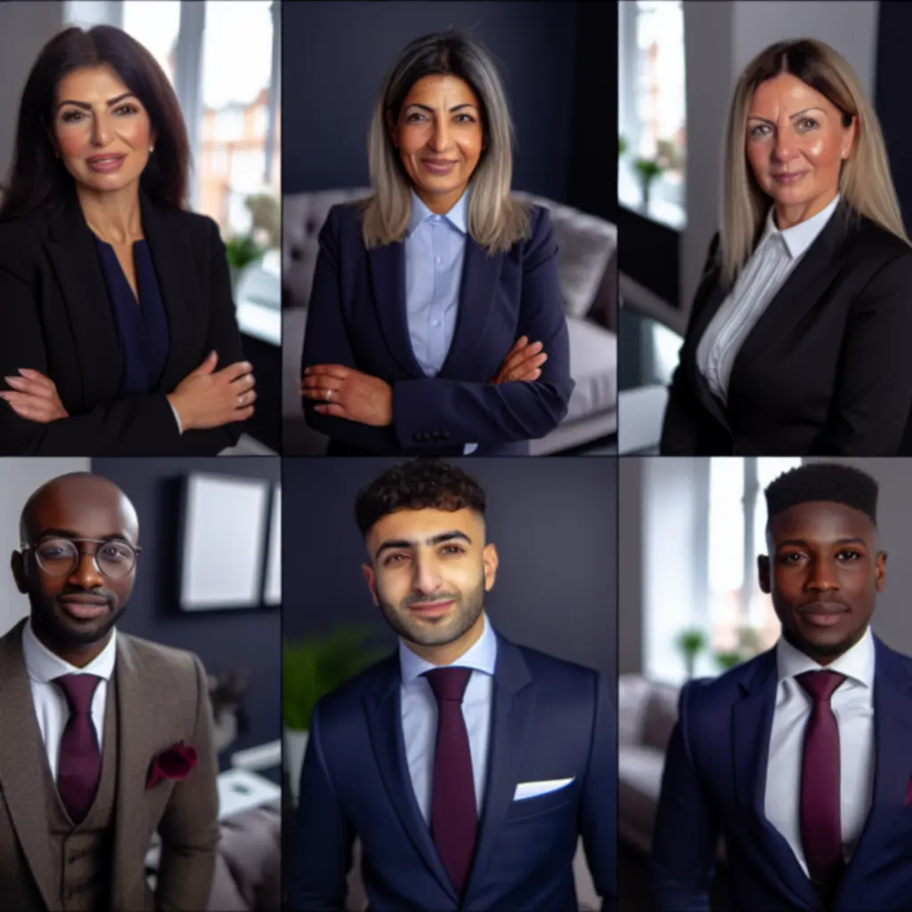 Professional team of UK valuation experts in a modern office