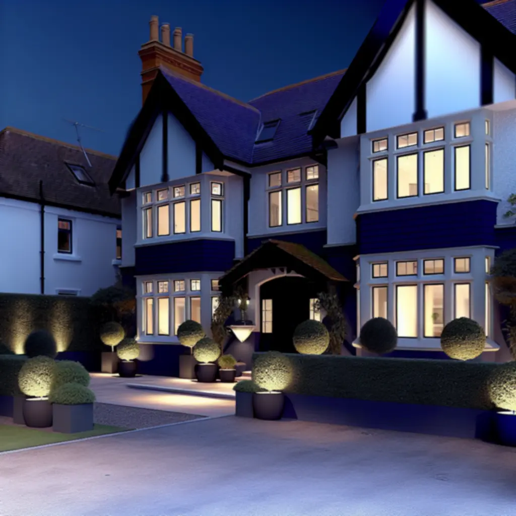 Elegant British home and modern apartment buildings representing UK property market