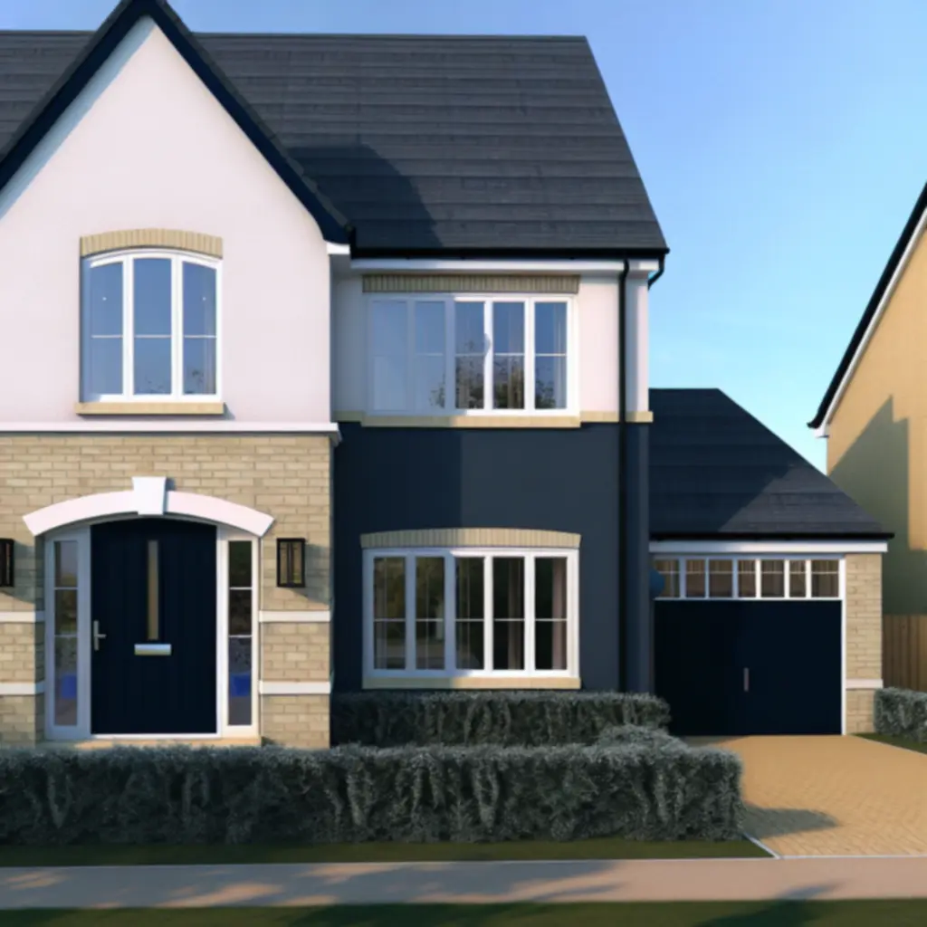 Elegant British home exterior with well-kept frontage and classic architecture
